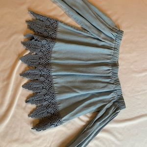 Soft Denim shoulder blouse